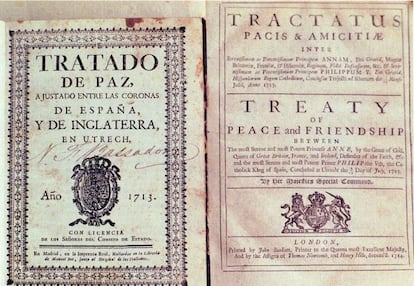 Original del &#039;Tratado de Utrecht&#039;.
