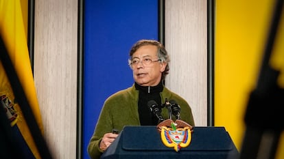 Gustavo Petro en Bogotá, el 8 de abril.
