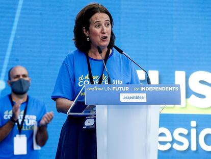 La presidenta de la ANC, Elisenda Paluzié, durante los actos de la Diada de Cataluña.