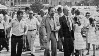 El 'Guti' i Carrillo al 1982, quan el partit s'ensorrà del tot.