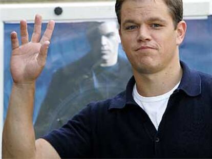 El actor estadounidense, durante la presentación en Madrid de la segunda parte de <i>El mito de Bourne</i>.