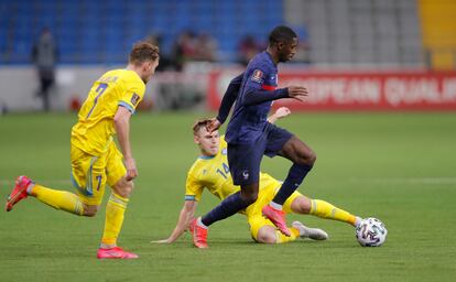 Dembélé, en el partido contra Kazajistán.