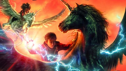 Ilustración en la portada de 'Skandar y el ladrón del unicornio'.