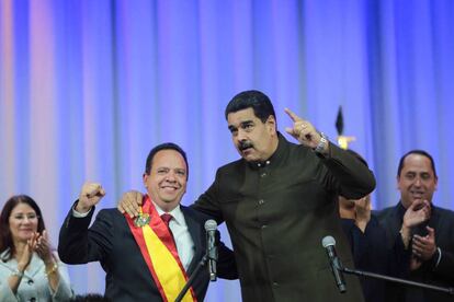 Maduro en el juramento del gobernador electo del Estado Aragua, Rodolfo Marco Torres.