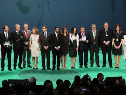 Los galardonados con las Medallas de Andaluc&iacute;a, en Sevilla.