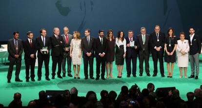 Los galardonados con las Medallas de Andalucía, en Sevilla.