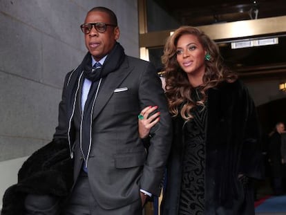 Jay-Z y Beyonc&eacute;, el pasado mes de enero, en la toma de posesi&oacute;n del presidente Barack Obama.