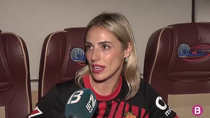 Cristina Palavra, esposa del jugador del RCD Mallorca Dani Rodríguez, en una entrevista a Esports IB3.