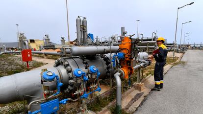 Zona de control de un gasoducto en el norte de África.