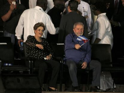 Dilma Rousseff durante tributo a Fidel Castro no domingo,4, em Cuba