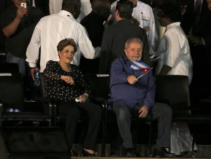 Dilma Rousseff durante tributo a Fidel Castro no domingo,4, em Cuba