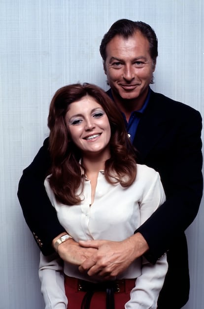 Carmen Cervera y Lex Barker, en 1968.