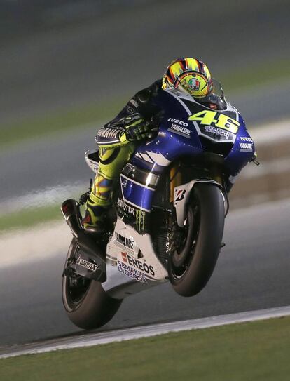 Valentino Rossi durante la carrera.