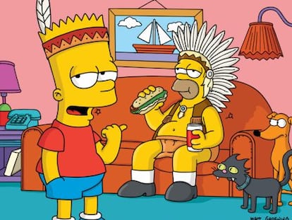 Imagen de la teleserie " Los Simpson ".