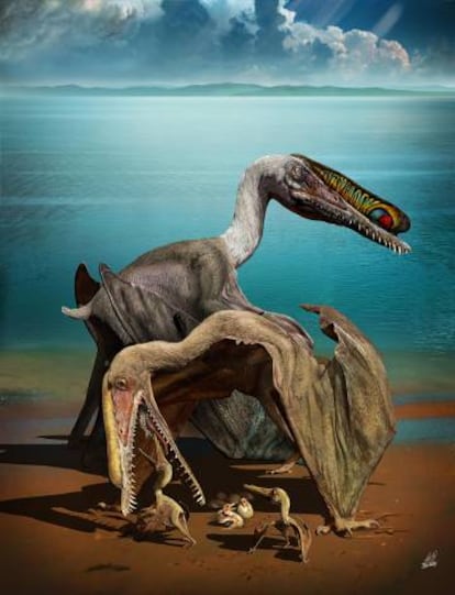 Reconstrucción del 'Hamipterus tianshanensis'.