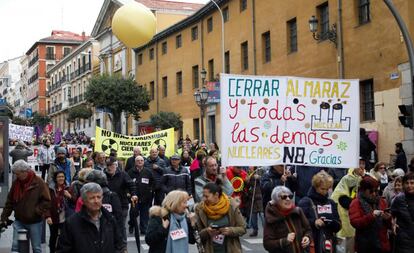 Manifestación en Madrid bajo el lema ‘Caminando por la igualdad, derechos y libertades’ este sábado.