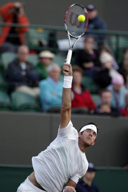 Juan Martín del Potro, durante el partido de la segunda ronda de Wimbledon de este año.