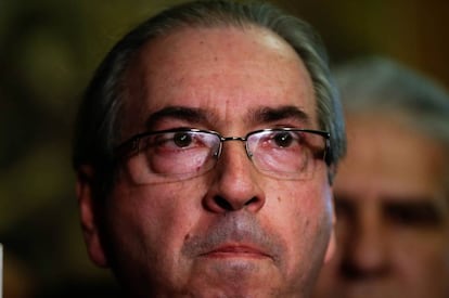 Eduardo Cunha, el pasado mes de junio tras anunciar su renuncia a la presidencia de la Asamblea de Brasil.