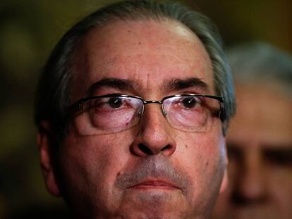 Eduardo Cunha, el pasado mes de junio tras anunciar su renuncia a la presidencia de la Asamblea de Brasil.