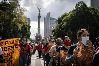 Una manifestación en memoria de los estudiantes de Ayotzinapa, en Ciudad de México, en noviembre de 2022.