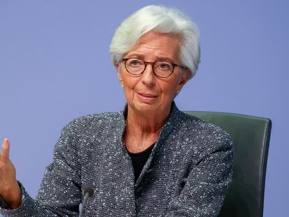 La presidenta del BCE, Christine Lagarde, en Fráncfort, el pasado marzo.