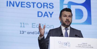  Rodrigo Buenaventura, presidente de la CNMV, durante su intervención en el Spain Investors Day. 