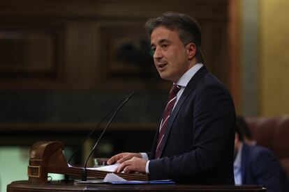 Diego Movellán, alcalde de Camargo, durante una sesión en el Congreso en 2022.