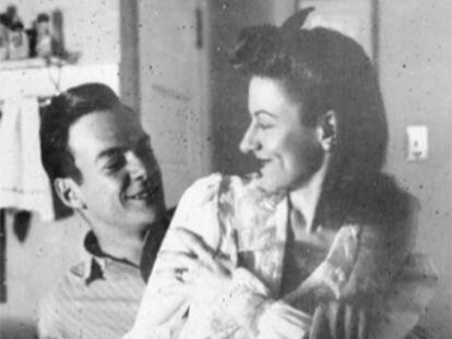 Richard Feynman y Arline Greenbaum, en la imagen del cártel de la película 'I Love My Wife'.