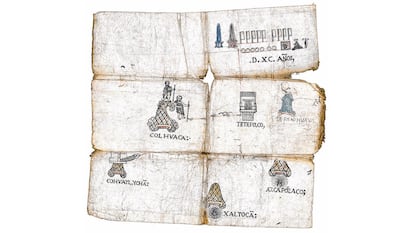 Section of the codices describing the founding of Tetepilco.