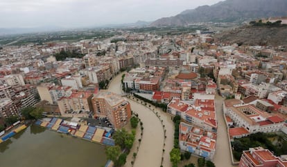 Vista aérea de Orihuela tras la DANA de 2019.