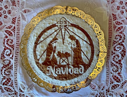 Tarta de Santiago navidad viejuna