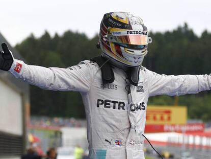 Hamilton, este domingo, tras imponerse en el Red Bull Ring.