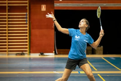 Carolina Marín en un entrenamiento.