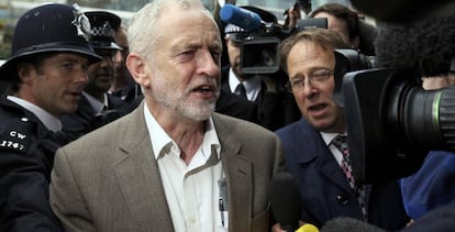 El líder de los laboristas, Jeremy Corbyn, este martes.