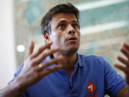 Leopoldo L&oacute;pez, el pasado 11 de febrero. 