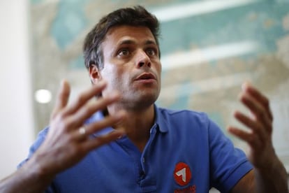 Leopoldo L&oacute;pez, el pasado 11 de febrero. 