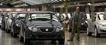 Coches de SEAT Exeo, que la planta de Martorell producía hasta julio.