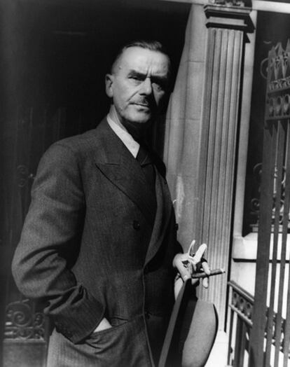 Retrato del novelista Thomas Mann (1875-1955), premio Nobel de Literatura en 1929.