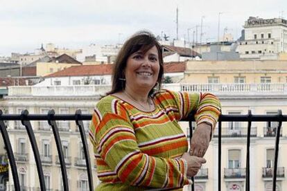 Lola Abelló, en la sede de la Ceapa, en la Puerta del Sol de Madrid.