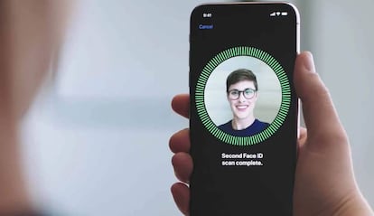 Face ID de Apple en los nuevos iPhone.