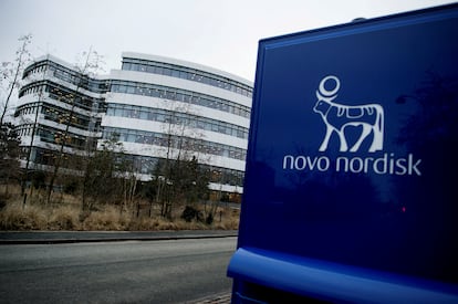 Novo Nordisk logo is seen in Bagsvaerd outside of Copenhagen, Denmark on February 1, 2017.