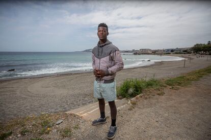 Hassan Kanneh, de 21 años y de Liberia, el viernes en Ceuta.