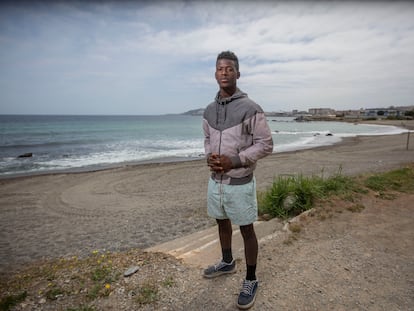 Hassan Kanneh, de 21 años y de Liberia, el viernes en Ceuta.