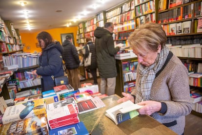 Una librería del centro de San Sebastian, este sábado.