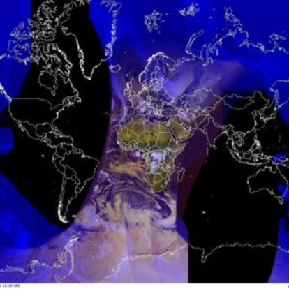 La superficie terrestre vista por el satélite europeo Metop A en varias órbitas de sobrevuelo de Europa.