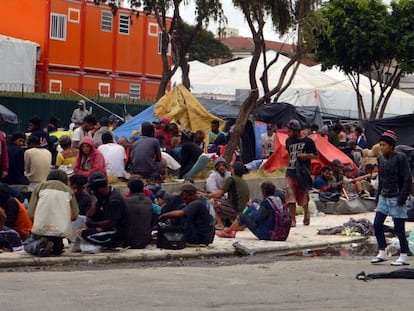 Usuários de drogas na região da Cracolândia em São Paulo, em 2017.