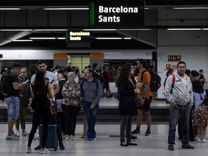 Imagen de archivo de la estación de Sants.