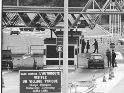 Lloc fronterer de la Jonquera el 1990.