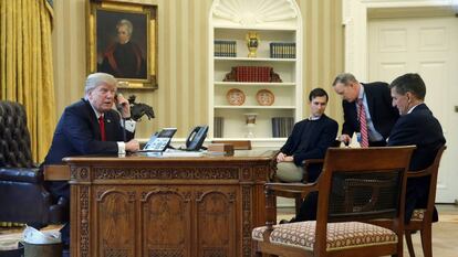 Donald Trump en el Despacho Oval el pasado 29 de enero.