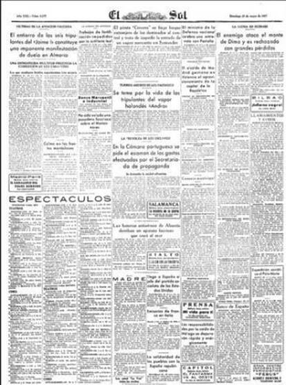 Edición del diario 'El Sol' del 23 de mayo de 1937